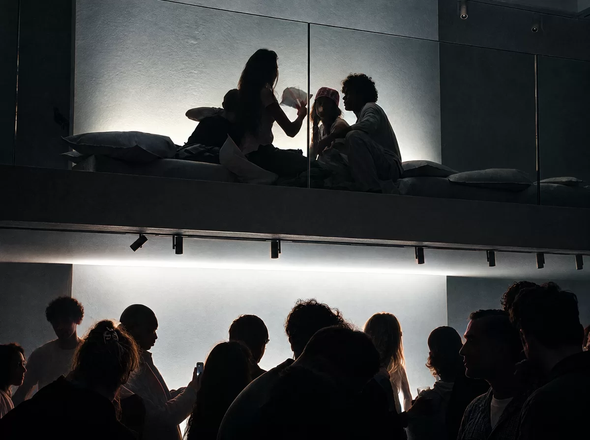 SSENSE, Le Salon des Refusés — guests and press during the Paris event produced by OFFROW